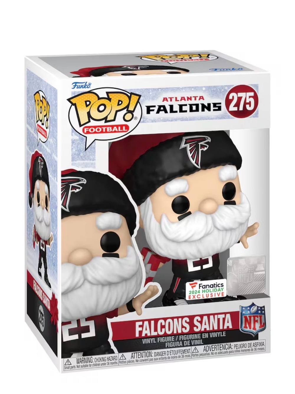 Funko Atlanta Falcons Santa - Red & Black Holiday Vinyl Figure